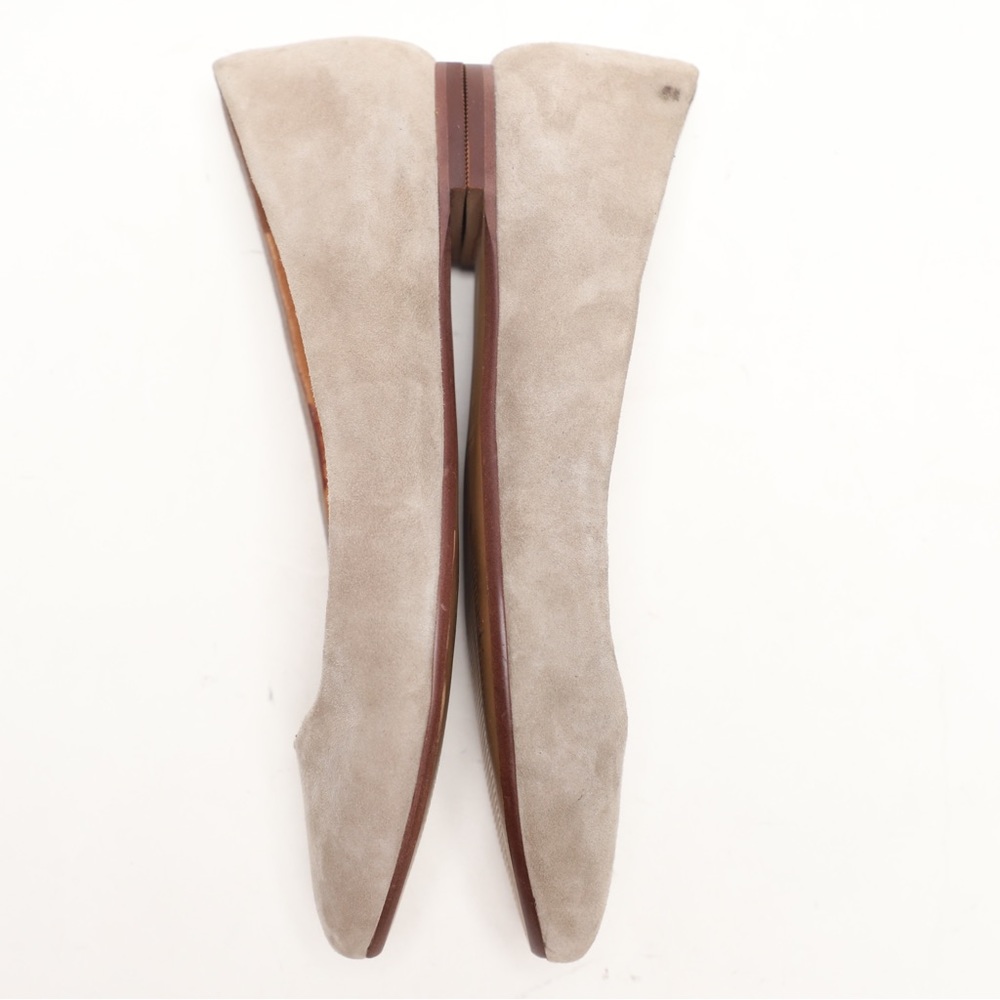 Madewell Beige Tan Sidewalk Skimmer Suede Flats Slip On Shoes. - Picture 7 of 9